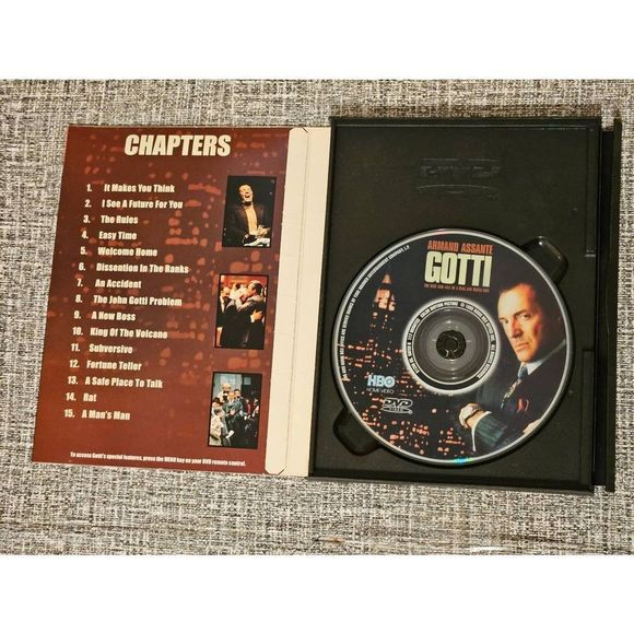 Gotti (DVD, 1996) - Armand Assante Pre-owned Snap Case Gangster Movies untested - Picture 3 of 4